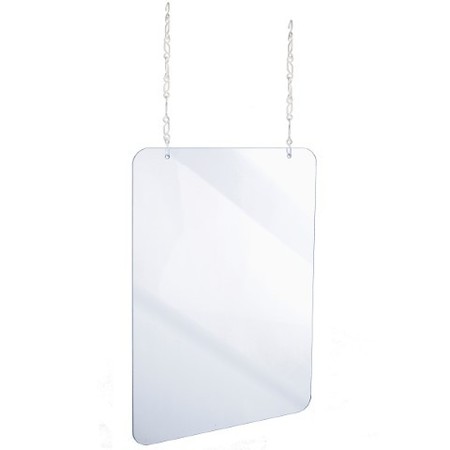 ALPINE INDUSTRIES 30"x 36"x 2"Clear Acrylic Sheet Hanging Protective Sneeze Guard ALP410-3036-H